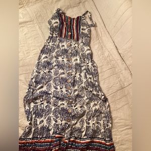 Button Down Paisley Maxi Dress